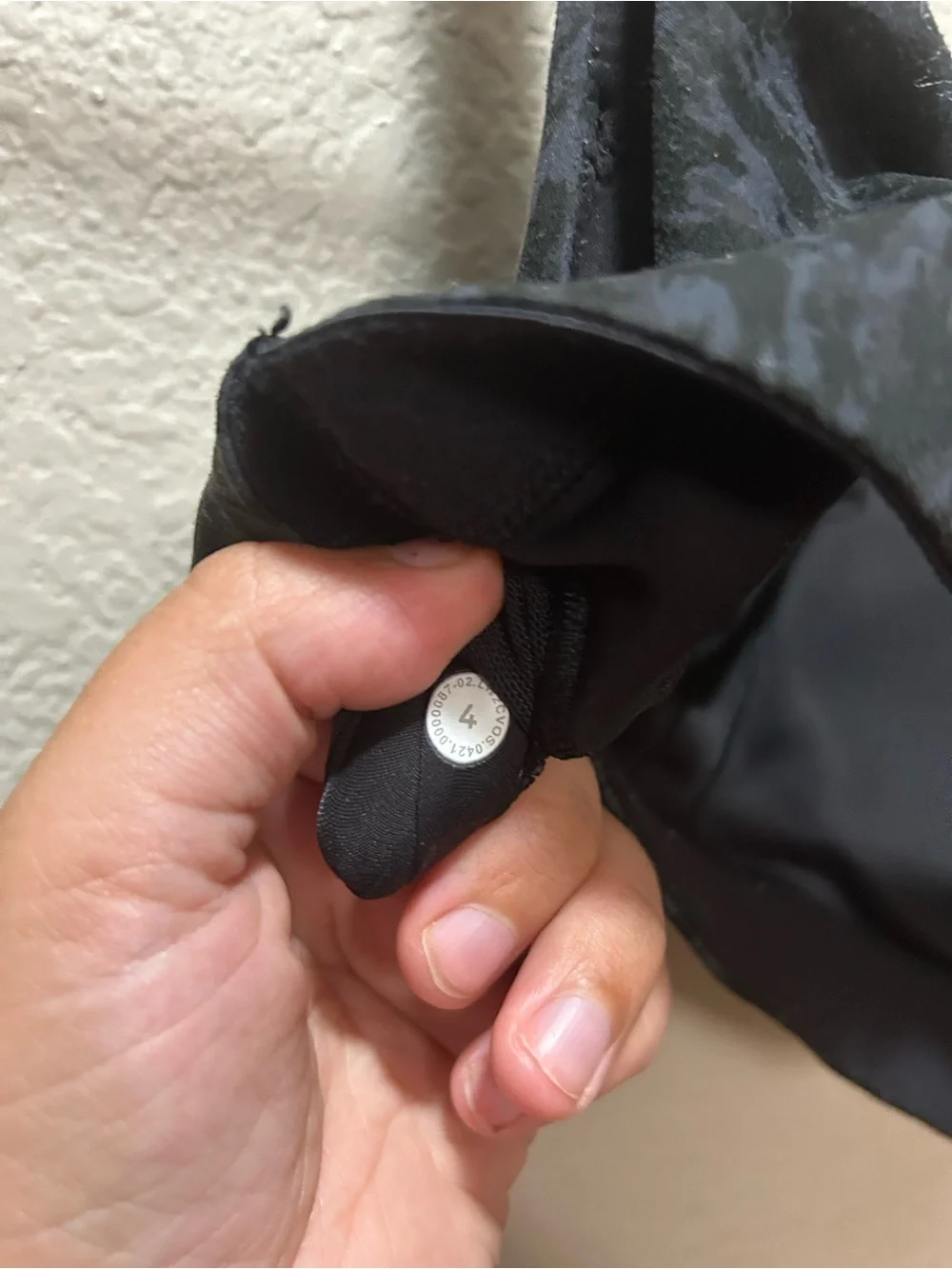 lululemon athletica Black & Dark Gray Printed Sports Bra